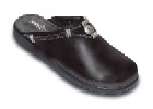 Page#16-C Women's Clogs - "Silverthorne Braided Concho Clog" - Smooth Leather - Style#6020-Black; Style#6022-Brown - Sizes: 5-11 (1/2 sizes included, no 10&1/2)