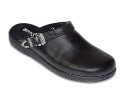 Page#16-D Women's Clogs - "Silverthorne Buckle Clog" - Smooth Leather - Style#6030-Black; Style#6032-Brown - Sizes: 5-11 (1/2 sizes included, no 10&1/2)
